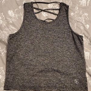 cute workout top with cute detailed back